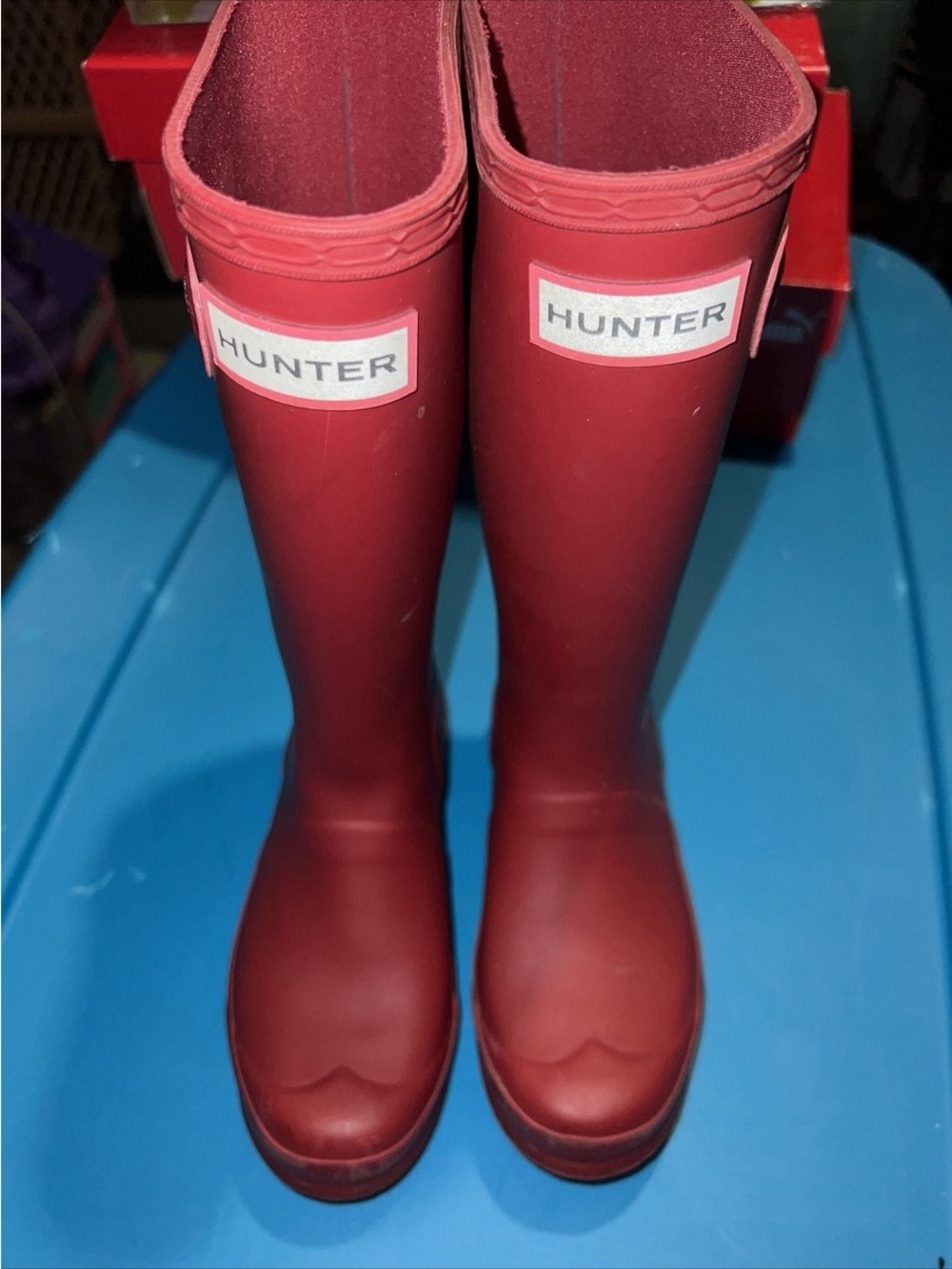 Hunter Women’s Tall Red Waterproof Rain Boots